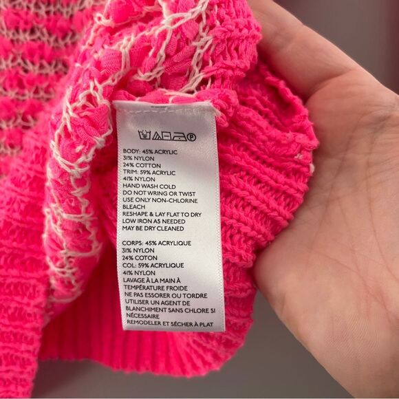 Silence + Noise Neon Pink Pullover Sweater Size XS - Picture 5 of 6